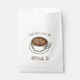 Seattle Coffee Cup Latte Barista Coffee House Shop Favour Bags