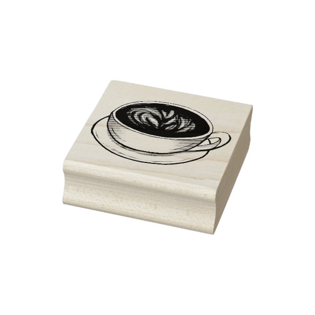 Seattle Coffee Cup Latte Barista Coffee House Shop Rubber Stamp (Stamp)