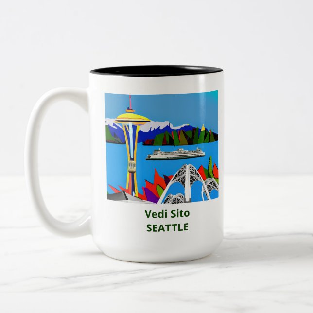 Seattle Emerald City Image Mug (Left)