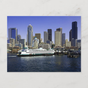 Seattle Ferry Washington State Postcard