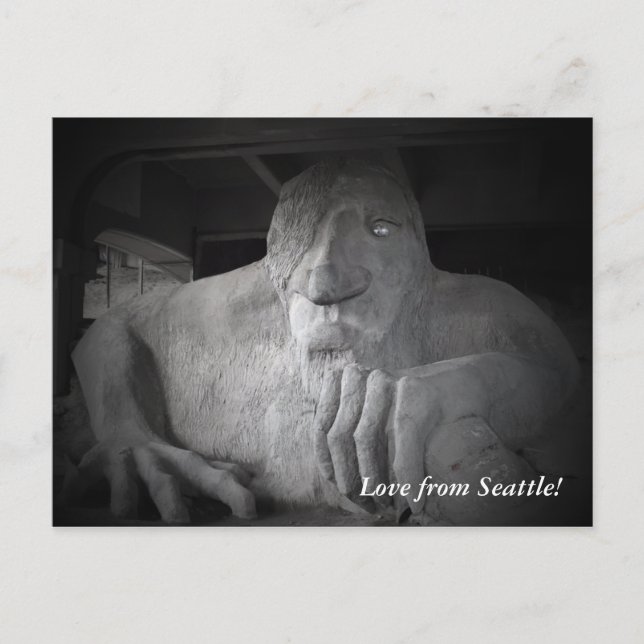Seattle Fremont Troll Postcard (Front)