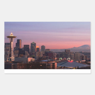Seattle from Kerry Park. Rectangular Sticker