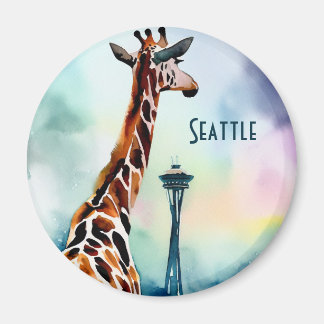Seattle Giraffe Magnet