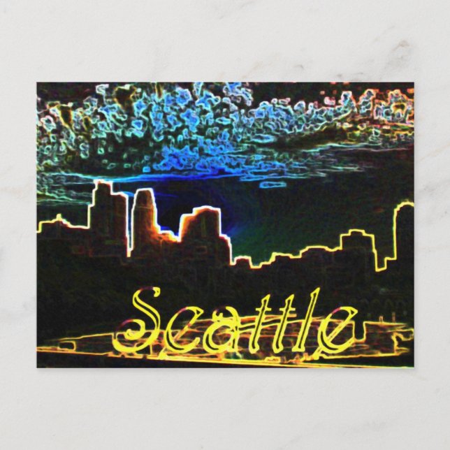 Seattle Glows Postcard (Front)