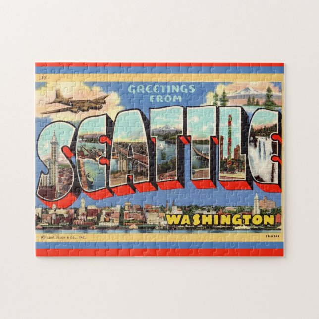 Seattle Greeting 11x14 Jigsaw Puzzle (Horizontal)