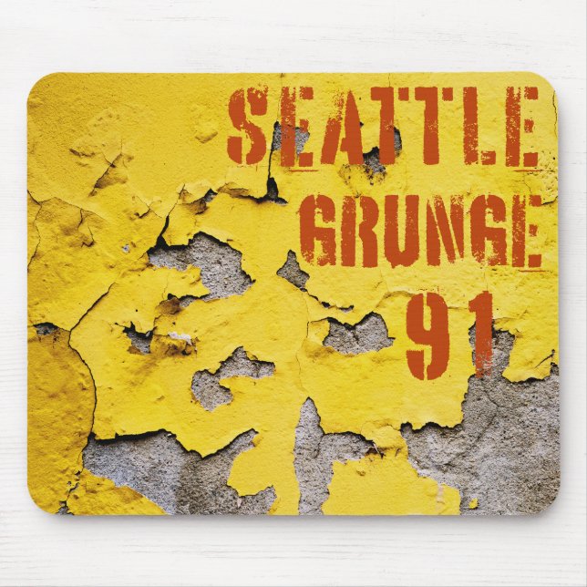 Seattle Grunge Music 1991 Mouse Mat (Front)