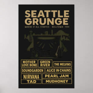 Seattle Grunge Poster
