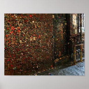 Seattle Gum Wall #1 Poster