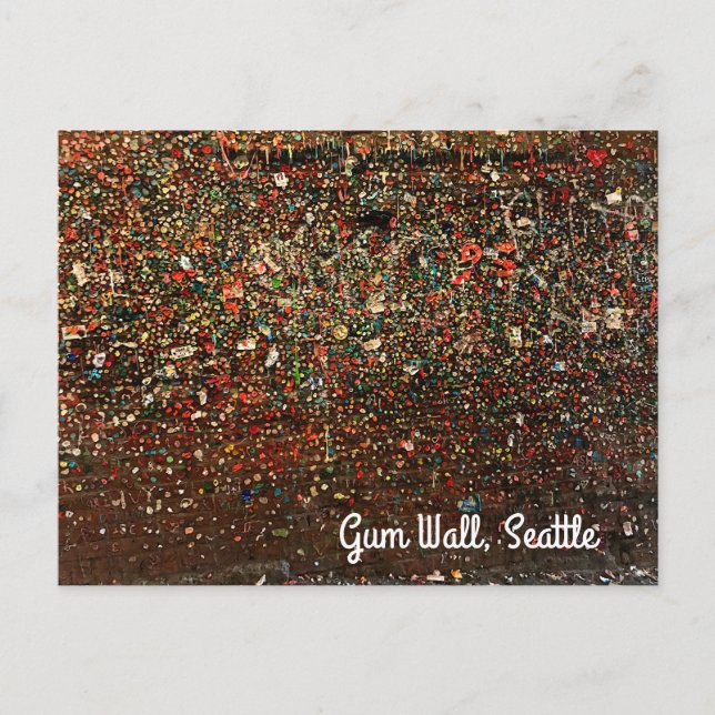 Seattle Gum Wall #2 Postcard (Front)