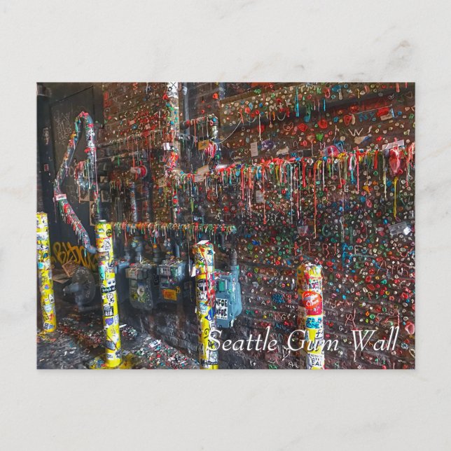 Seattle gum wall postcard (Front)
