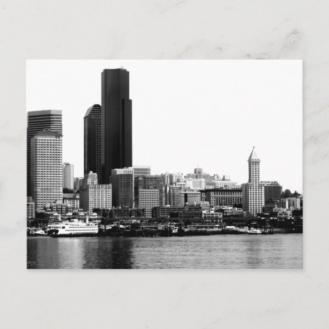 Seattle in B&W Postcard (Front)
