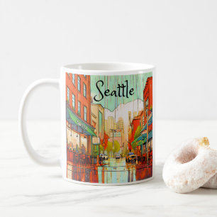 Seattle in The Rain  Coffee Mug