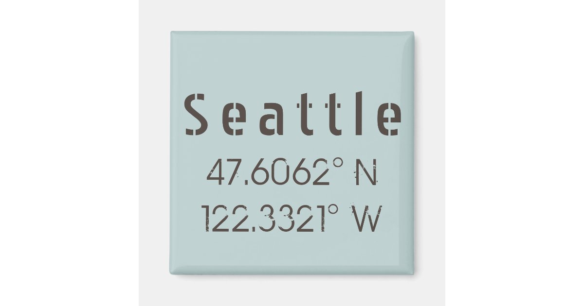 Seattle Latitude and Longitude Zazzle Seattle Latitude and Longitude Zazzle