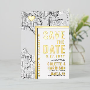 Seattle Love Locator   Wedding Save the Date