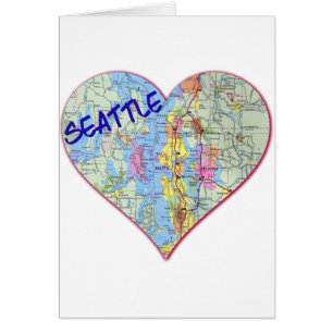 Seattle Map Heart