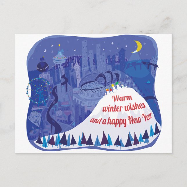 Seattle, Mount Rainier Holiday card (Front)