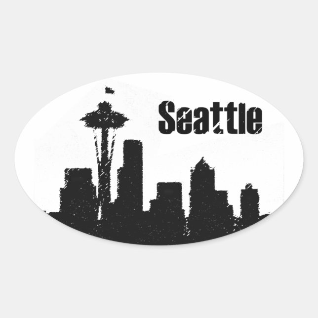 Seattle Oval Sticker (Front)