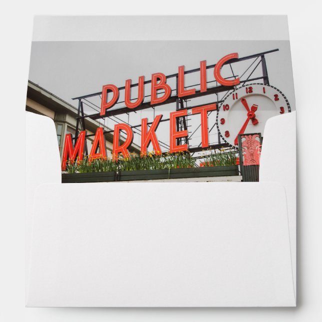 Seattle Photo Envelope Liner & Return Address (Back (Bottom))