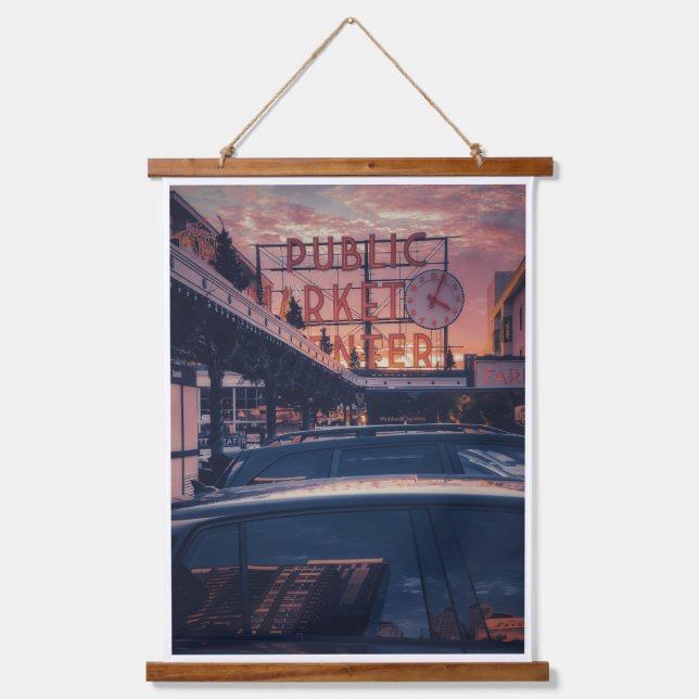 Seattle Pike Market Centre Exterior Hanging Tapestry (Front)