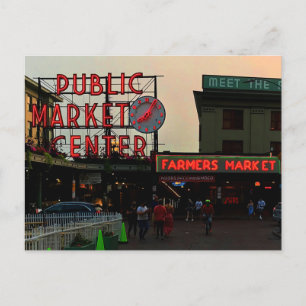 Seattle Public Market Centre #1 Postcard