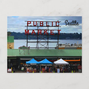 Seattle Public Market Centre #3 Postcard