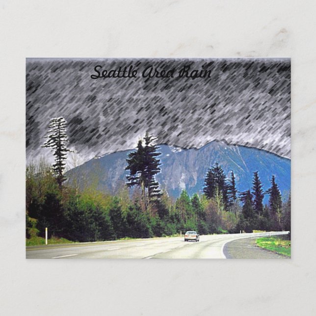 Seattle Rain Postcard (Front)