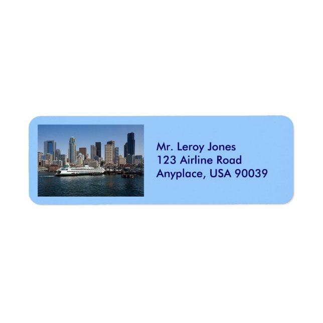 Seattle Return Address Label (Front)