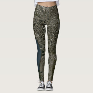 Seattle Sat Map Leggings
