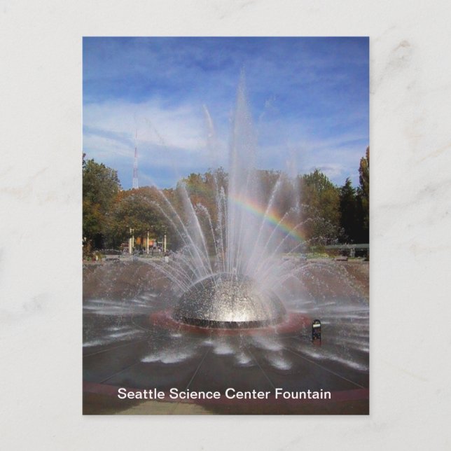 Seattle Science Centre Fountain Washington Photo Postcard (Front)