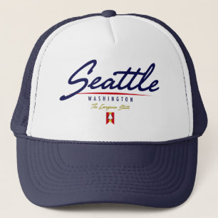 Seattle Script Trucker Hat