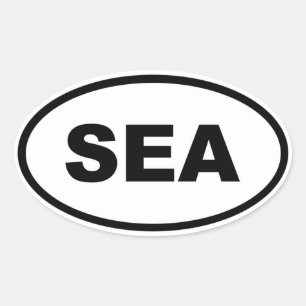 Seattle SEA Oval Sticker