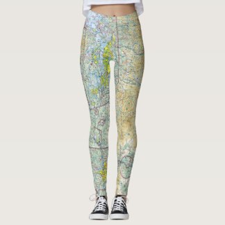 Seattle Sectional Chart Leggings