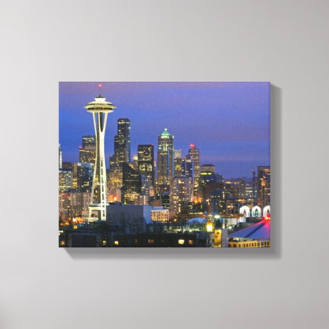Seattle seen from Kerry Park in Queen Anne Canvas Print (Front)