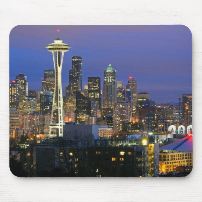 Seattle seen from Kerry Park in Queen Anne Mouse Mat (Front)