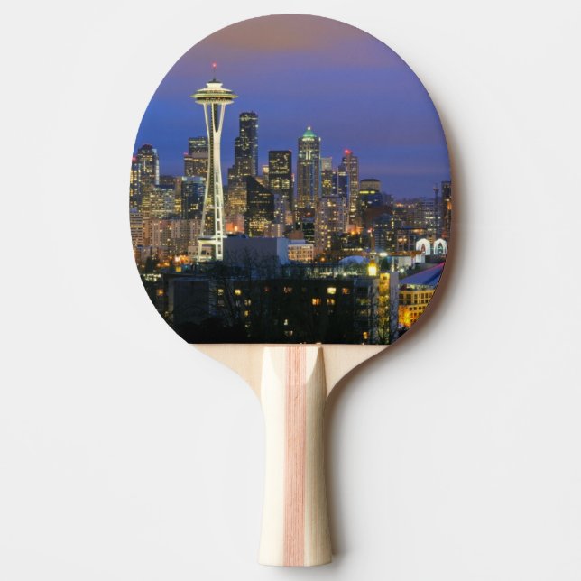 Seattle seen from Kerry Park in Queen Anne Ping Pong Paddle (Front)
