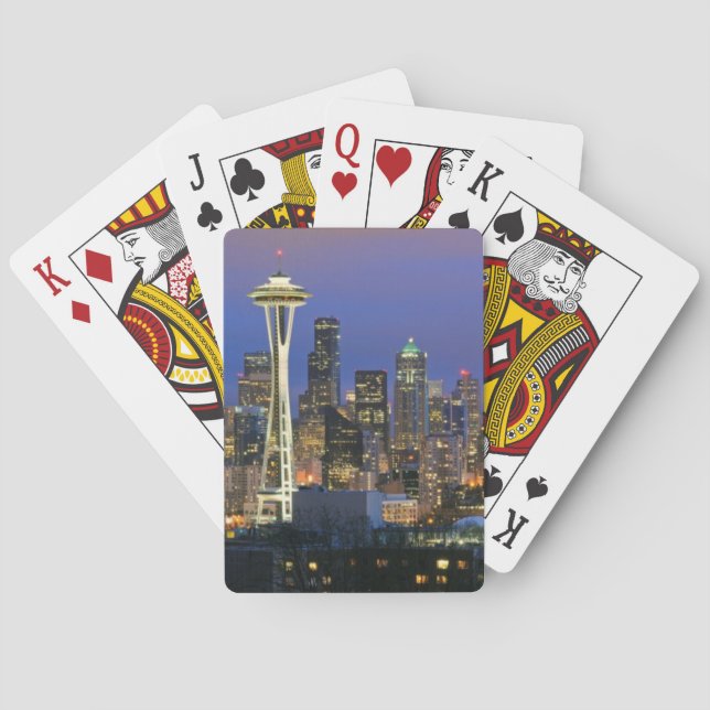 Seattle seen from Kerry Park in Queen Anne Playing Cards (Back)