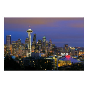 Seattle seen from Kerry Park in Queen Anne Poster