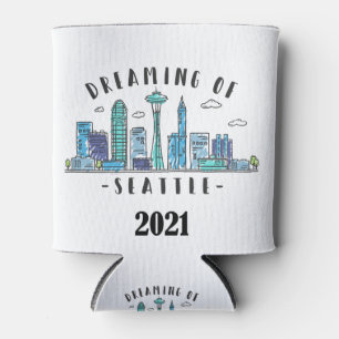 Seattle Skyline 2021 Can Cooler