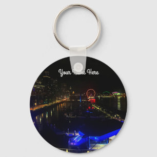Seattle Skyline #6 Keychain