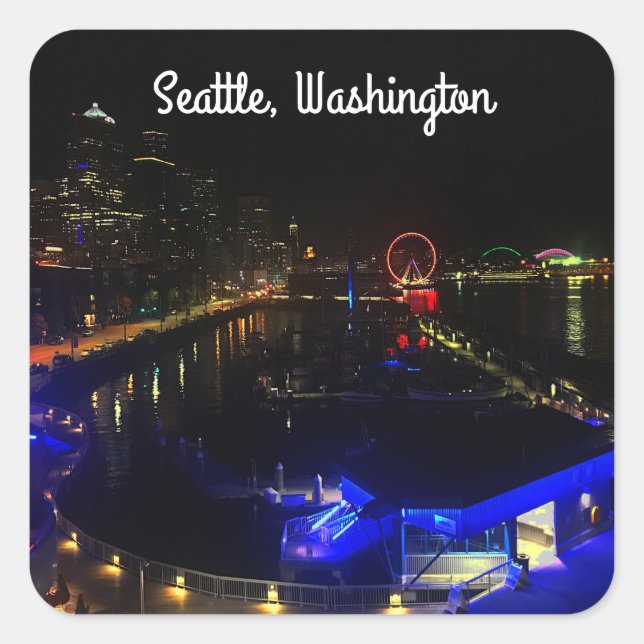 Seattle Skyline #6 Stickers (Front)