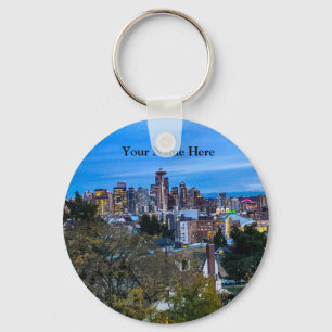 Seattle Skyline #7 Keychain