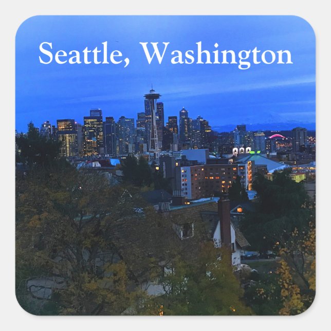 Seattle Skyline #8 Stickers (Front)