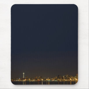 Seattle Skyline at Night Mouse Mat