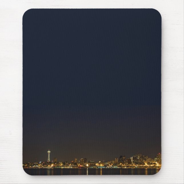 Seattle Skyline at Night Mouse Mat (Front)