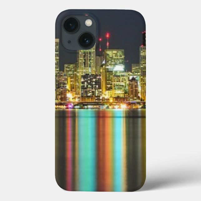 Seattle skyline at night with reflection Case-Mate iPhone case (Back)