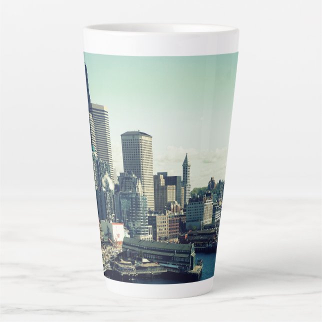 Seattle Skyline Latte Mug (Front)