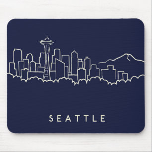 Seattle Skyline Mouse Mat