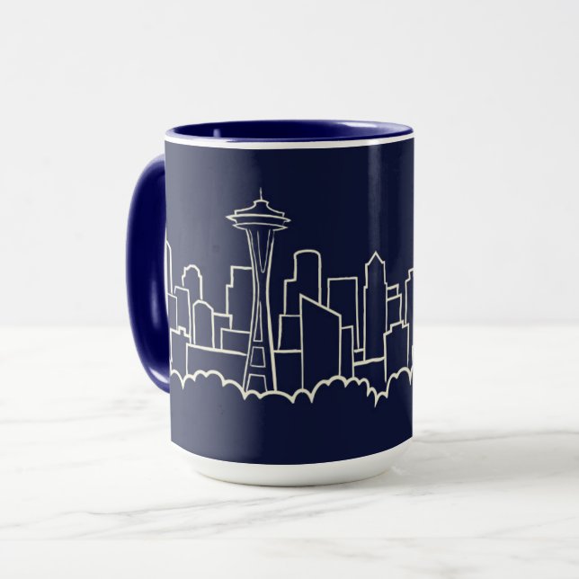 Seattle Skyline Mug (Front Left)