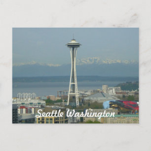 Seattle Skyline Photo Post Card