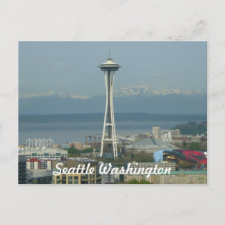 Seattle Skyline Photo Post Card